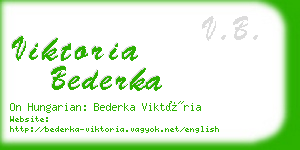 viktoria bederka business card